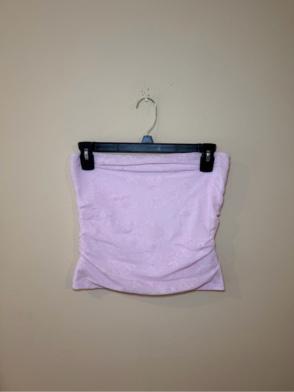 Garage Light Pink Floral Tube Top